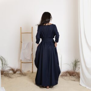 Alternative view of Elegantes Lässiges Linen Maxikleid with Bracelet Sleeves and Belt